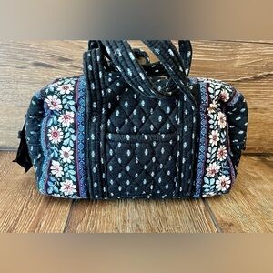 Vera Bradley quilted shoulder bag in alpine black.